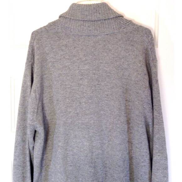 Tricots Cardigan Sweater Men 2XL Gray Cable Knit Shawl Collar Academia Heritage - Picture 7 of 12